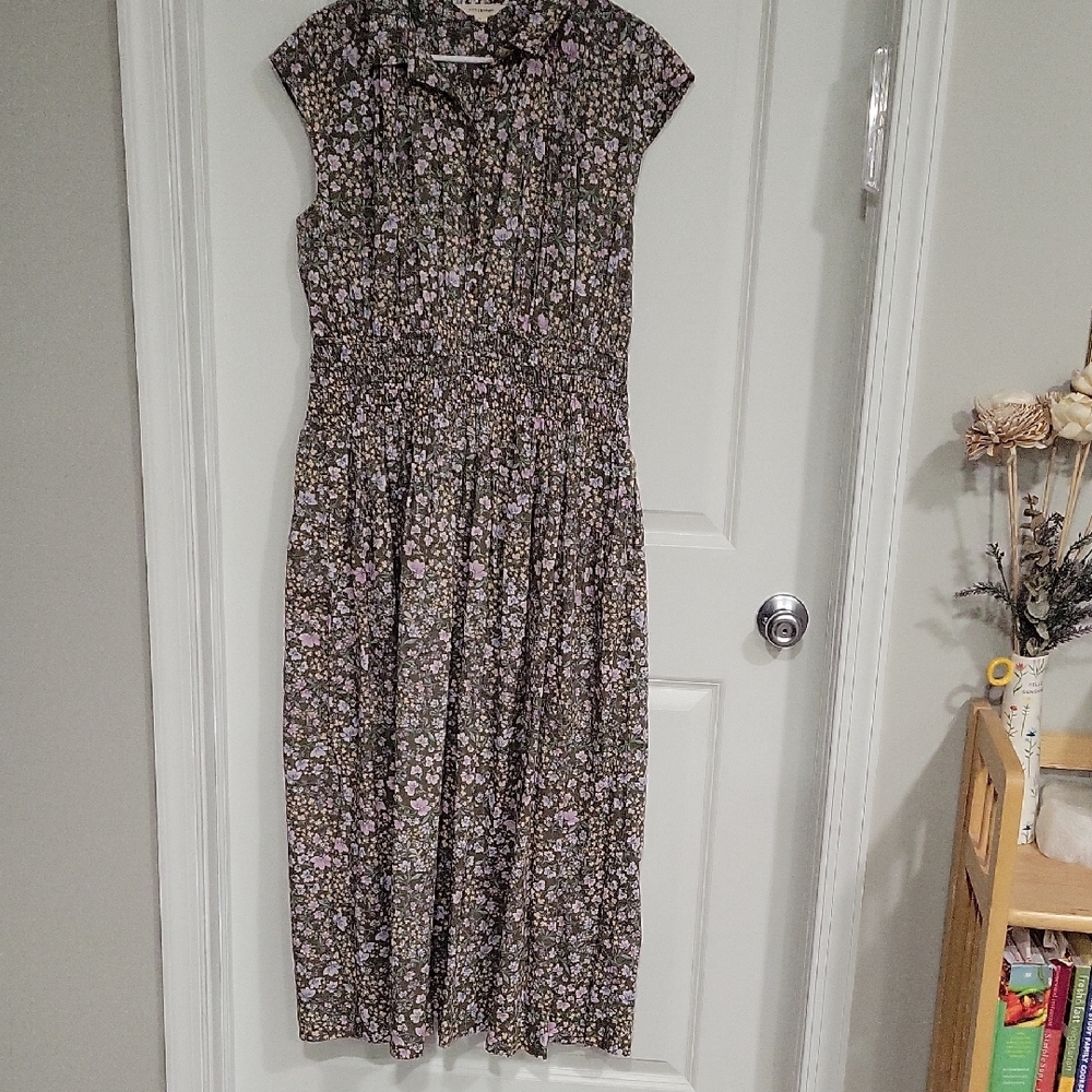 Lucky Brand Multicolor Floral Midi Dress